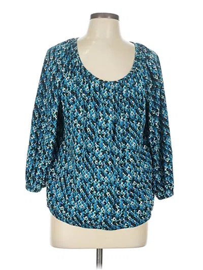 Pre-owned Michael Michael Kors 3/4 Sleeve Blouse In Blue
