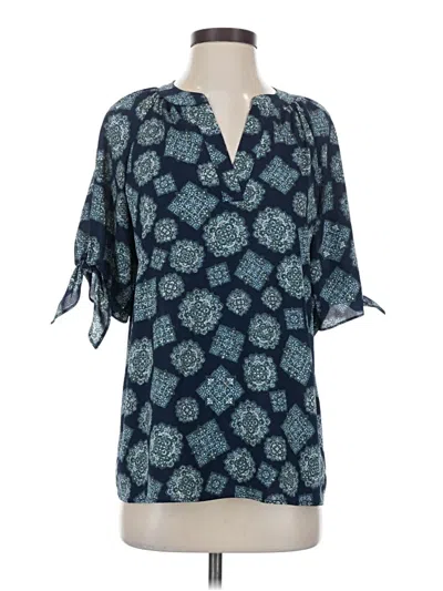Pre-owned Michael Michael Kors 3/4 Sleeve Blouse In Blue