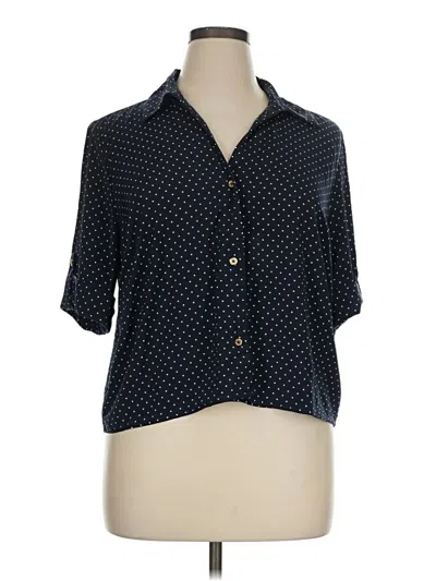Pre-owned Michael Michael Kors 3/4 Sleeve Blouse In Blue