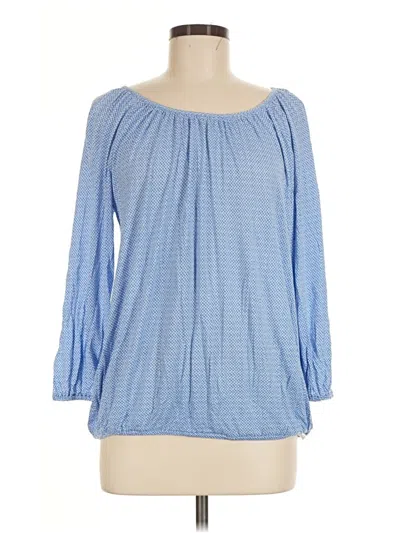 Pre-owned Michael Michael Kors 3/4 Sleeve Blouse In Blue