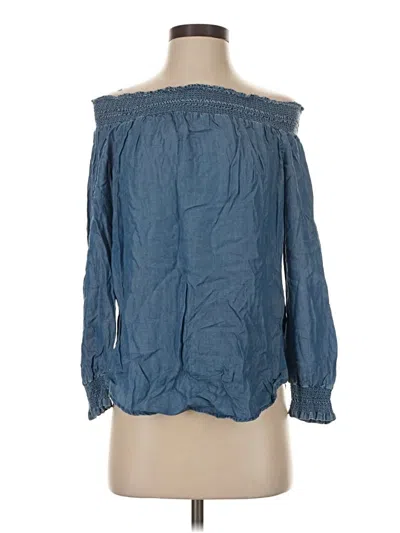 Pre-owned Michael Michael Kors 3/4 Sleeve Blouse In Blue
