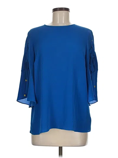 Pre-owned Michael Michael Kors 3/4 Sleeve Blouse In Blue