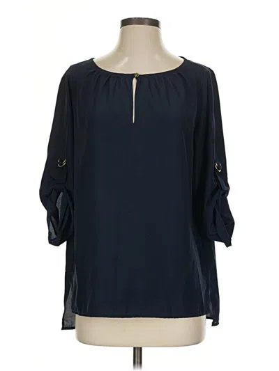 Pre-owned Michael Michael Kors 3/4 Sleeve Blouse In Blue
