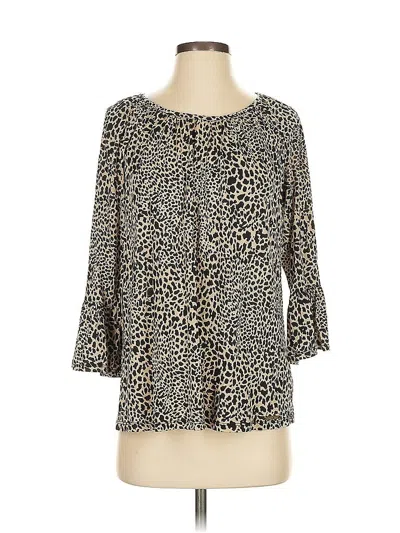 Pre-owned Michael Michael Kors 3/4 Sleeve Blouse In Brown