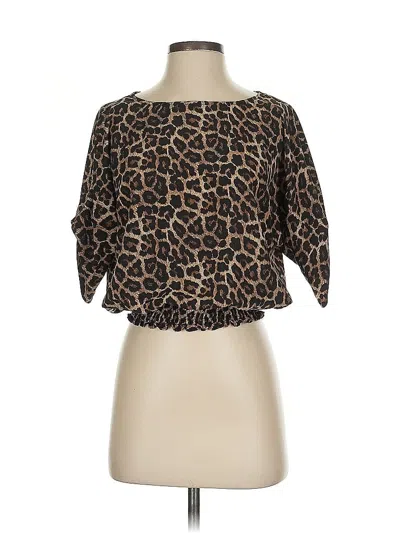 Pre-owned Michael Michael Kors 3/4 Sleeve Blouse In Brown