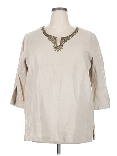 Pre-owned Michael Michael Kors 3/4 Sleeve Blouse In Brown
