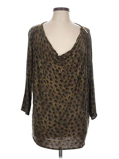 Pre-owned Michael Michael Kors 3/4 Sleeve Blouse In Brown