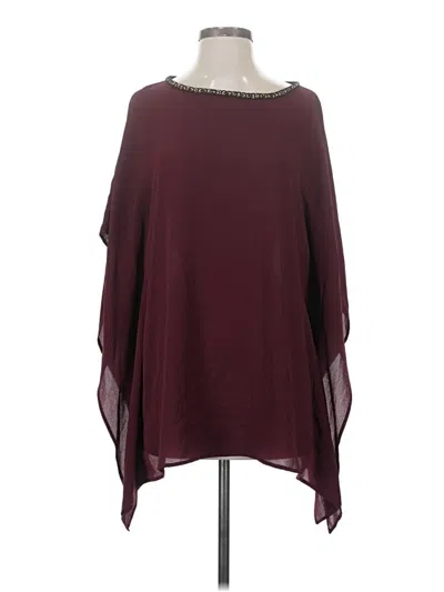 Pre-owned Michael Michael Kors 3/4 Sleeve Blouse In Burgundy