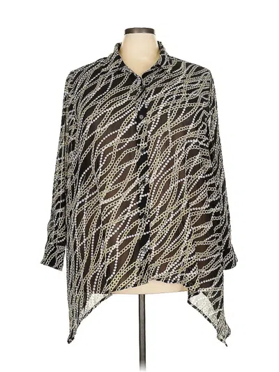 Pre-owned Michael Michael Kors 3/4 Sleeve Blouse In Gold