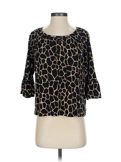 Pre-owned Michael Michael Kors 3/4 Sleeve Blouse In Gold