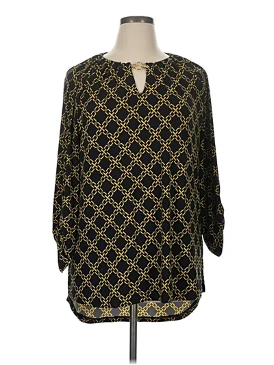 Pre-owned Michael Michael Kors 3/4 Sleeve Blouse In Gold