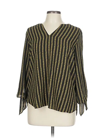 Pre-owned Michael Michael Kors 3/4 Sleeve Blouse In Gold