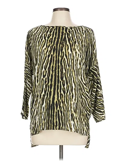 Pre-owned Michael Michael Kors 3/4 Sleeve Blouse In Gold