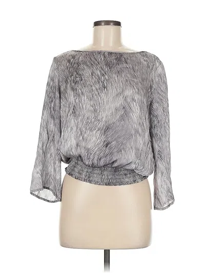 Pre-owned Michael Michael Kors 3/4 Sleeve Blouse In Gray