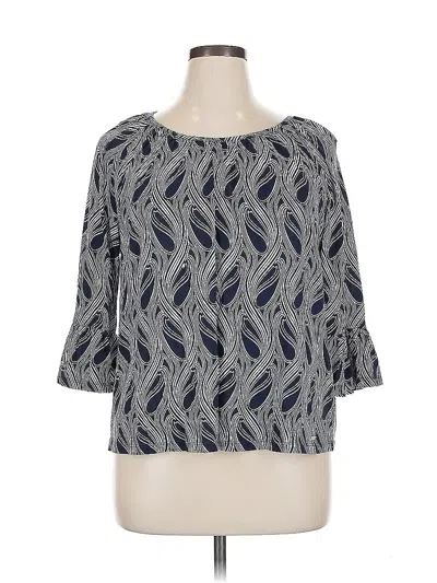 Pre-owned Michael Michael Kors 3/4 Sleeve Blouse In Gray