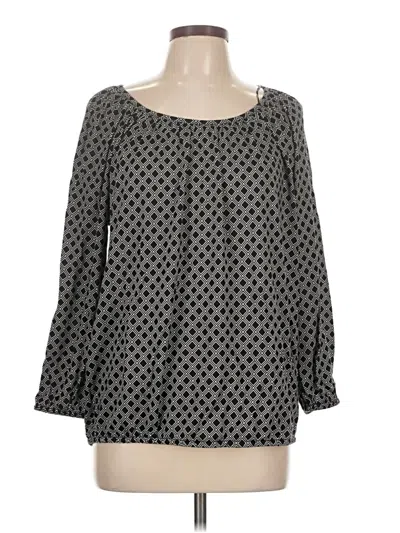 Pre-owned Michael Michael Kors 3/4 Sleeve Blouse In Gray