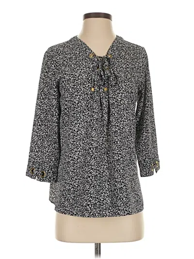 Pre-owned Michael Michael Kors 3/4 Sleeve Blouse In Gray