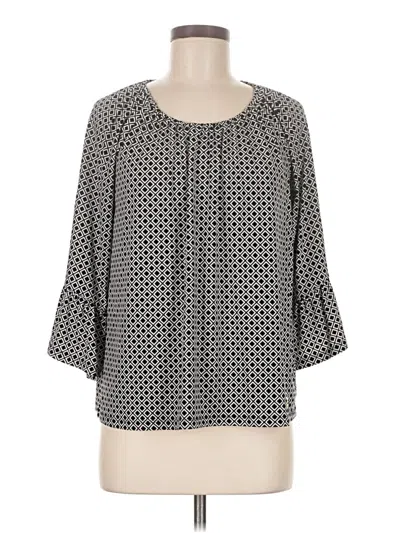 Pre-owned Michael Michael Kors 3/4 Sleeve Blouse In Gray