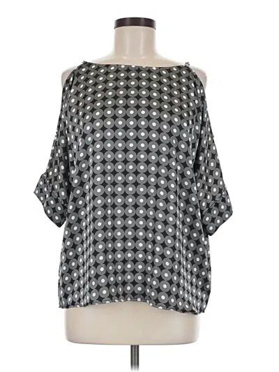 Pre-owned Michael Michael Kors 3/4 Sleeve Blouse In Gray