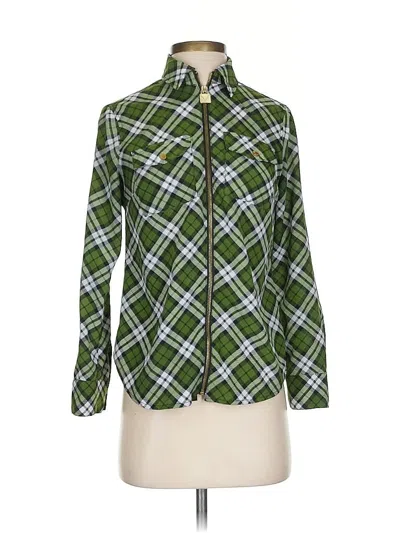 Pre-owned Michael Michael Kors 3/4 Sleeve Blouse In Green