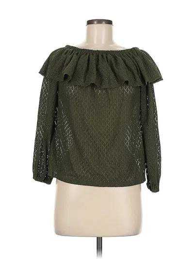 Pre-owned Michael Michael Kors 3/4 Sleeve Blouse In Green