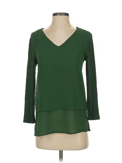Pre-owned Michael Michael Kors 3/4 Sleeve Blouse In Green