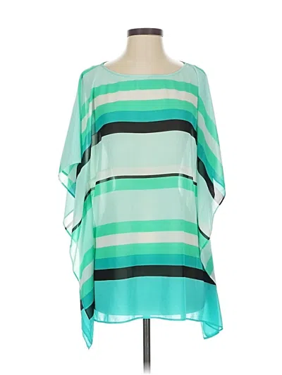 Pre-owned Michael Michael Kors 3/4 Sleeve Blouse In Green