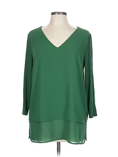Pre-owned Michael Michael Kors 3/4 Sleeve Blouse In Green