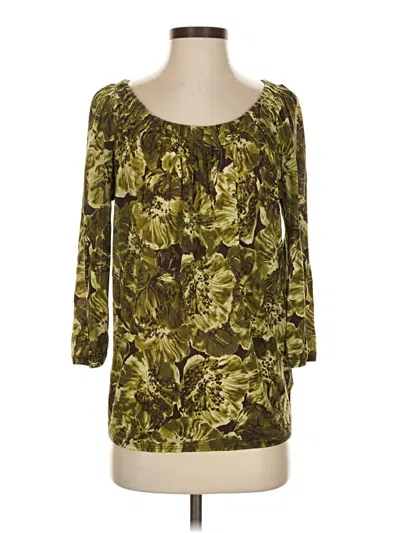 Pre-owned Michael Michael Kors 3/4 Sleeve Blouse In Green