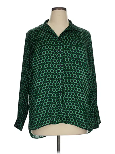 Pre-owned Michael Michael Kors 3/4 Sleeve Blouse In Green