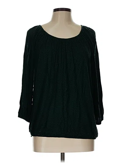 Pre-owned Michael Michael Kors 3/4 Sleeve Blouse In Green