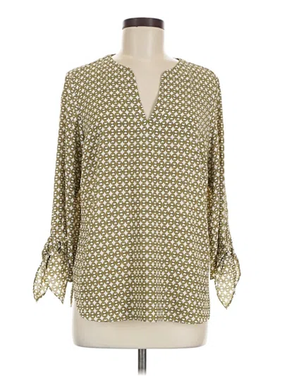 Pre-owned Michael Michael Kors 3/4 Sleeve Blouse In Green