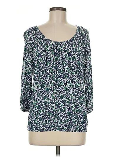 Pre-owned Michael Michael Kors 3/4 Sleeve Blouse In Green