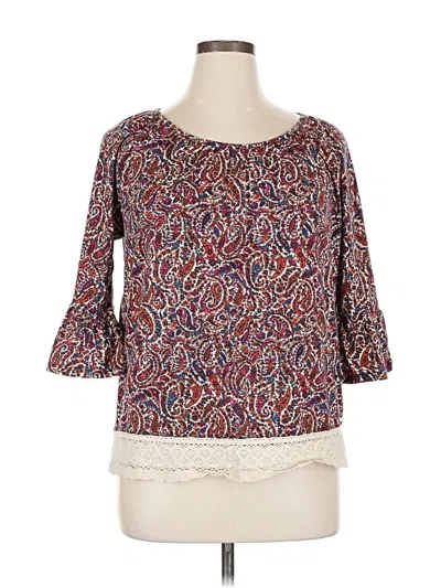 Pre-owned Michael Michael Kors 3/4 Sleeve Blouse In Ivory