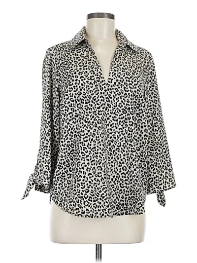 Pre-owned Michael Michael Kors 3/4 Sleeve Blouse In Ivory