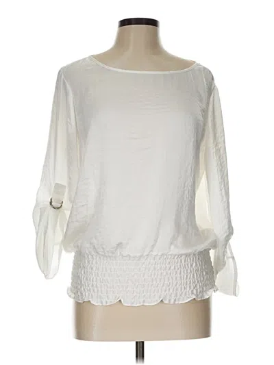 Pre-owned Michael Michael Kors 3/4 Sleeve Blouse In Ivory
