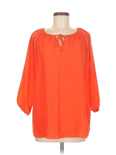 Pre-owned Michael Michael Kors 3/4 Sleeve Blouse In Orange