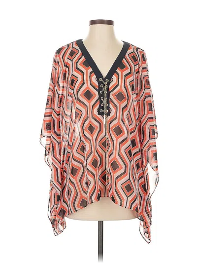 Pre-owned Michael Michael Kors 3/4 Sleeve Blouse In Orange