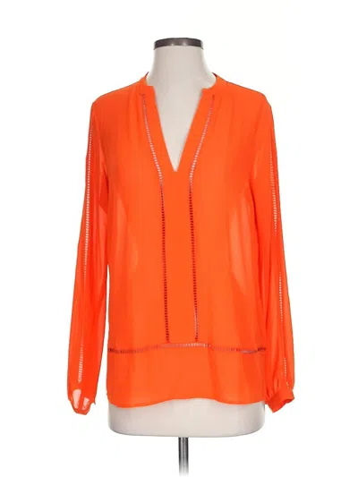 Pre-owned Michael Michael Kors 3/4 Sleeve Blouse In Orange