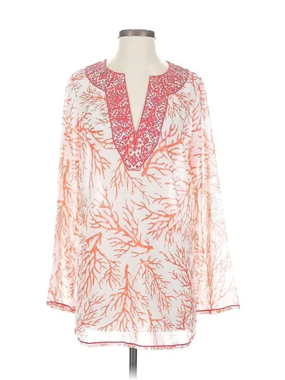 Pre-owned Michael Michael Kors 3/4 Sleeve Blouse In Orange