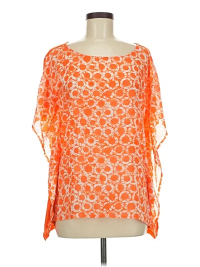 Pre-owned Michael Michael Kors 3/4 Sleeve Blouse In Orange
