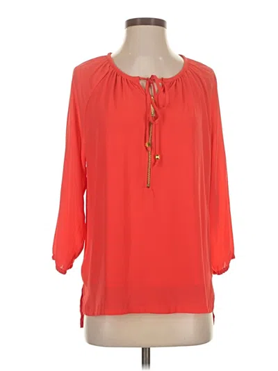 Michael Michael Kors 3/4 Sleeve Blouse In Orange