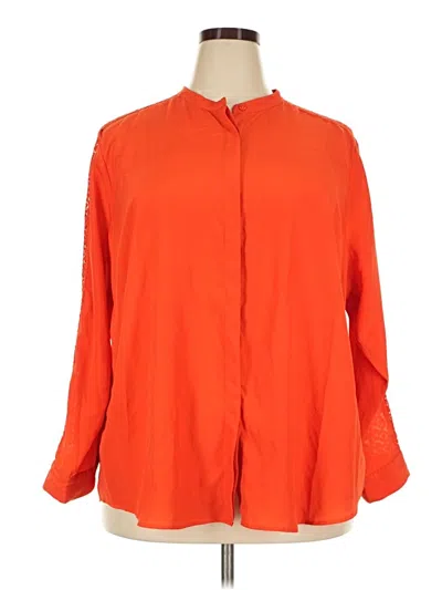 Pre-owned Michael Michael Kors 3/4 Sleeve Blouse In Orange