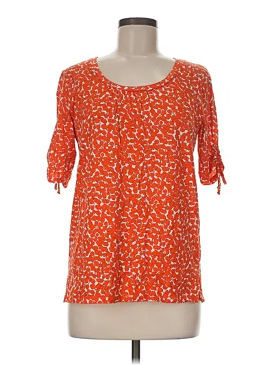 Pre-owned Michael Michael Kors 3/4 Sleeve Blouse In Orange