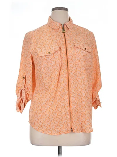 Pre-owned Michael Michael Kors 3/4 Sleeve Blouse In Orange