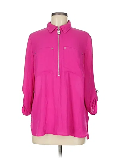 Pre-owned Michael Michael Kors 3/4 Sleeve Blouse In Pink