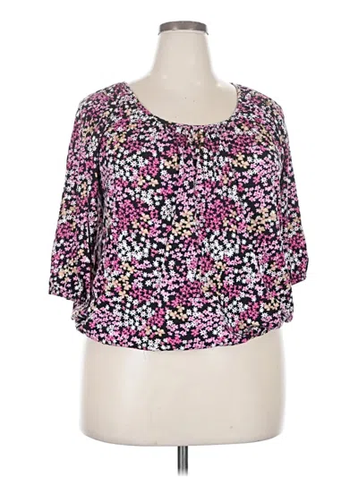 Pre-owned Michael Michael Kors 3/4 Sleeve Blouse In Pink
