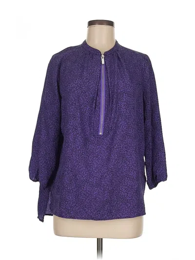 Pre-owned Michael Michael Kors 3/4 Sleeve Blouse In Purple