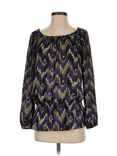 Pre-owned Michael Michael Kors 3/4 Sleeve Blouse In Purple