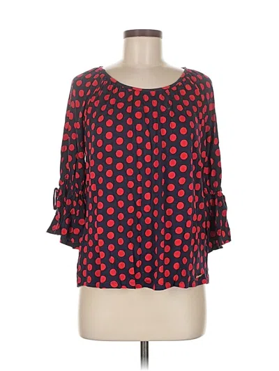 Pre-owned Michael Michael Kors 3/4 Sleeve Blouse In Red